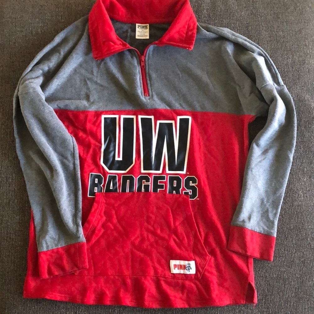 [PINK VICTORIA’S SECRET] UW Wisconsin Badgers Sweatshirt